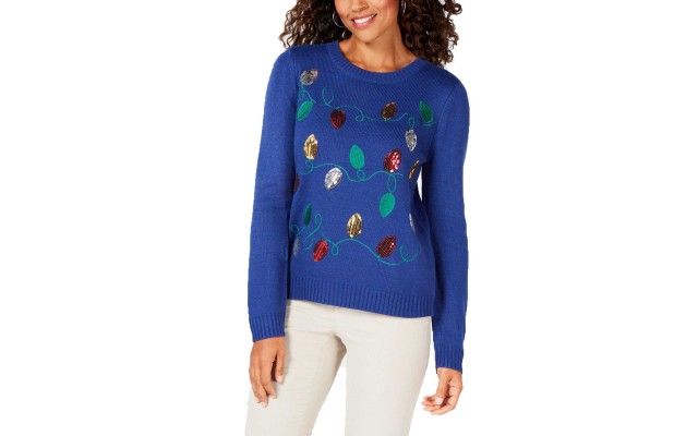  Women's Embroidered Sequin-Embellished Sweaters