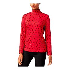 Karen Scott Women's Petite Printed Short-Sleeve Blouse Pullover Shirt Tops