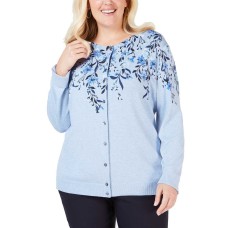 Karen Scott Women's Plus Size Floral-Print Cardigans