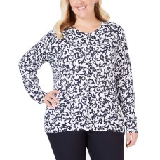 Karen Scott Women's Plus Size Printed Cardigan Sweaters
