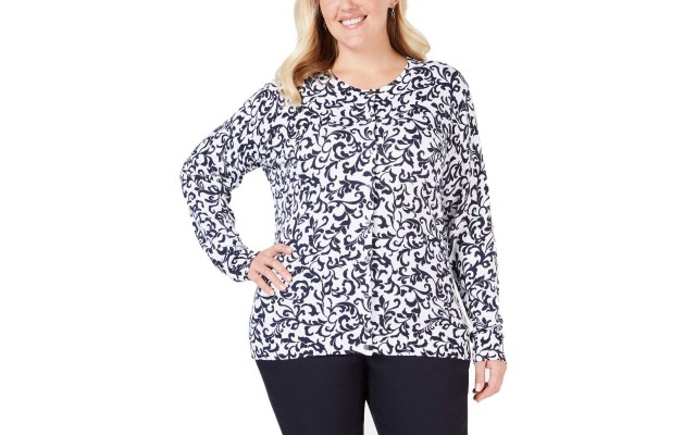  Women's Plus Size Printed Cardigan Sweaters