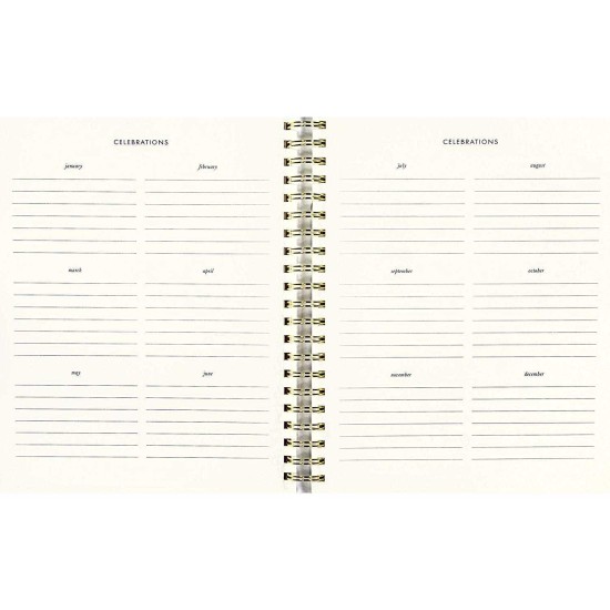 Kate Spade Large Agenda In Golden Floral 2018/19 Planner