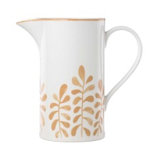 Kate Spade New York Charles Sienna Lane Leaves Pitcher (White/Gold)