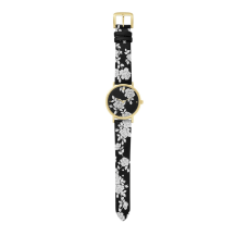 Kate Spade New York Metro Three-Hand Floral Leather-Strap Watch