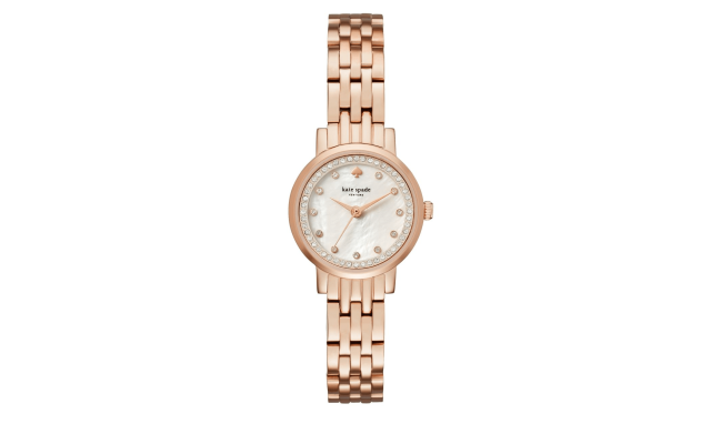  Mini Monterey Rose Goldtone Stainless Steel Five-Link Bracelet Watch (One Size, Rose Gold)