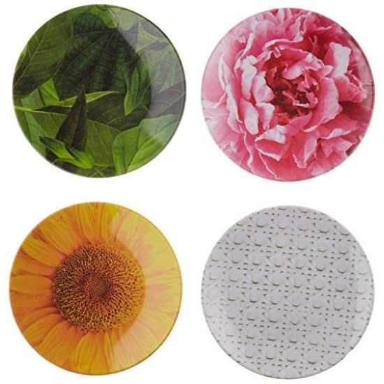  Patio Floral Tidbit Plates 4-Pc. (6″)