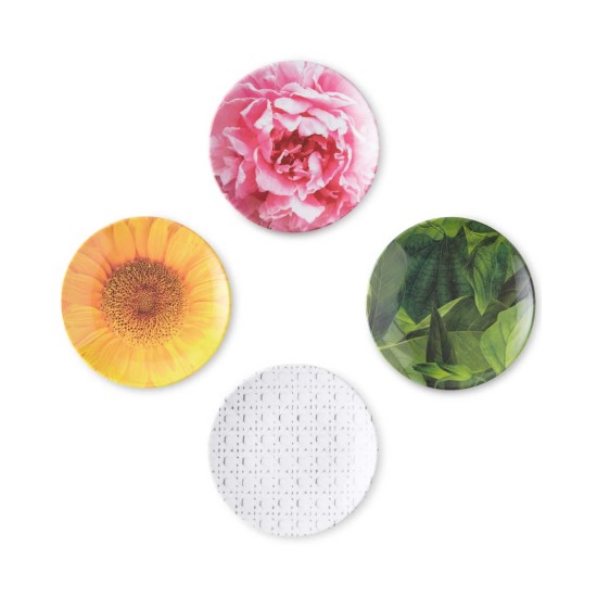  Patio Floral Tidbit Plates 4-Pc. (6″)