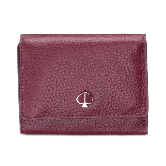  Polly Small Trifold Leather Wallet (Cherrywood)