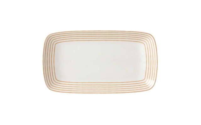  Seinna Lane 13.75 Inches Hor d’oeuvres Tray (White/Beige)
