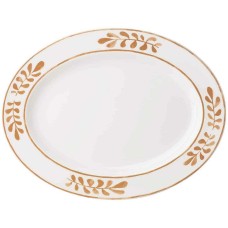 Kate Spade New York Sienna Lane Leaves Platter (White/Gold)