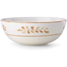 Kate Spade New York Sienna Lane Leaves Serve Bowl (White/Gold)