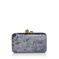 Kayu Margaux Velvet Clutch (Silver)