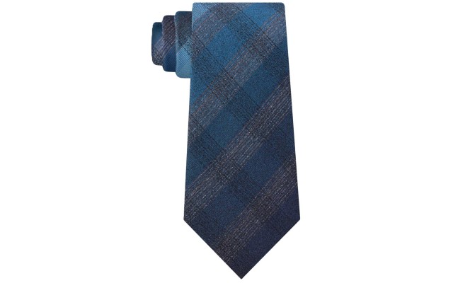  Men’s Multi Tonal Check Tie (Bright Blue, 3″)