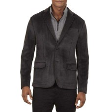 Kenneth Cole New York Men’s Classic-Fit Knit Velvet Blazer (Black, M)