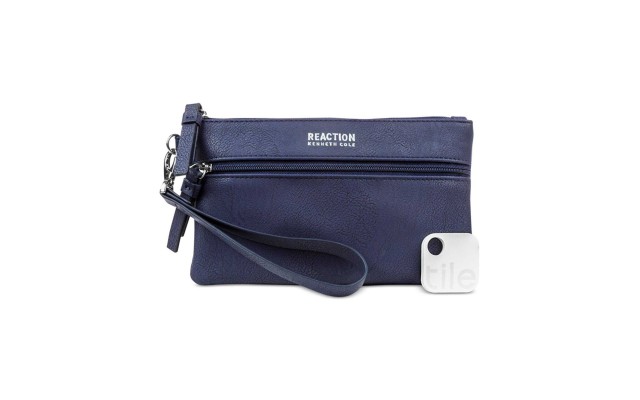  Reaction Forget Me Not Tech Taupe Wristlet Wallet With Tile Bluetooth Tracker