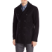  Reaction Men’s Double-Breasted Pea Coat (Black, S)