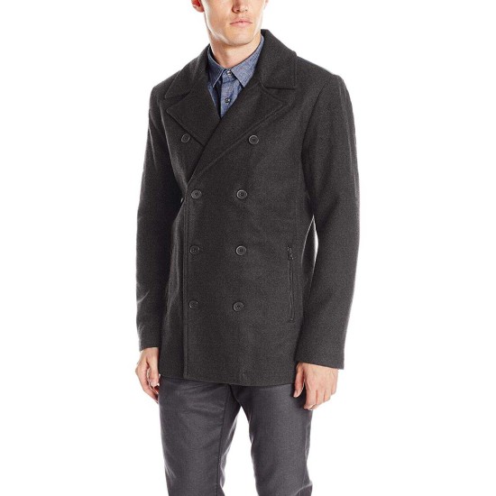  Reaction Men’s Double-Breasted Pea Coats