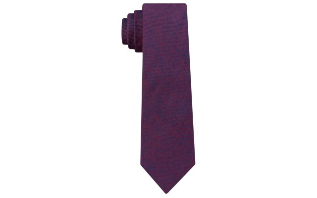  Reaction Men’s Pebble Solid Slim Silk Tie (Red)