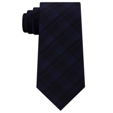 Kenneth Cole Reaction Men’s Tonal Plaid Tie (Navy)