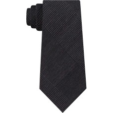 Kenneth Cole Reaction Men’s Updated Glen Plaid Tie (Black)