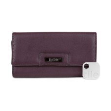 Kenneth Cole Reaction Never Let Go Trifold Flap Clut (Blackberry, One Size)