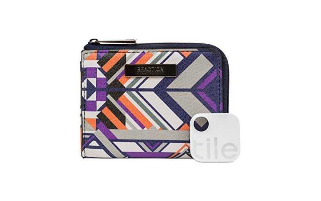 Kenneth Cole Reaction Top Zip Coin Purse with Tracker Multicolor
