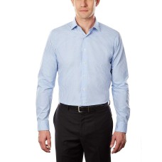 Kenneth Cole Unlisted Men’s Slim-Fit Check Dress Shirt (15″-15.5X34″-35″, Pastel Blue)