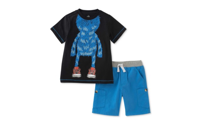  Baby Boys 2-Pc. Cotton Monster T-Shirt & Shorts Sets