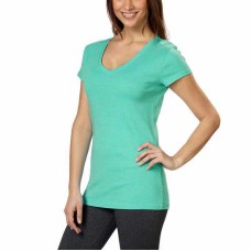 Kirkland Signature Ladies’ Cotton V-Neck Tee (Green, S)