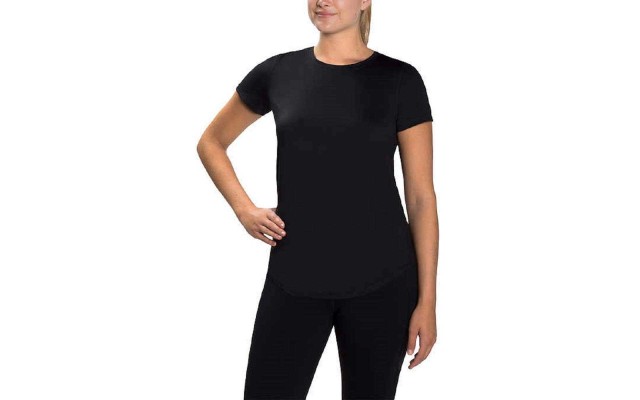 Kirkland Signature Womens Active Tee (Black, L)