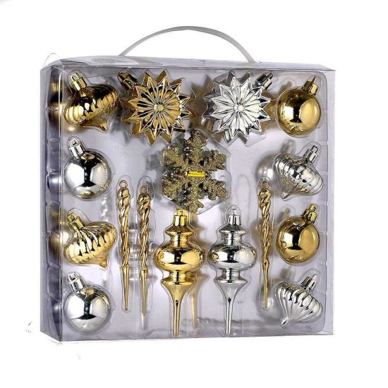  36pc Mini Shatterproof Ornament Set