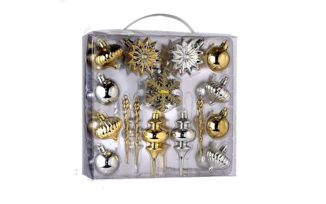  36pc Mini Shatterproof Ornament Set