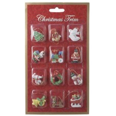 Kurt Adler Set of 12 Mini Resin Ornaments
