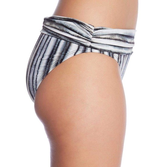  Ruched-waist Hipster Bikini Bottom (Pebble, 14)