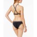  Women's Metallic Ribbon-Stitch Top Swimsuit