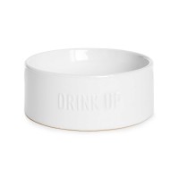 Lacourte Pet Embossed Drink up Bowl (White)