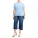 Lauren Ralph Lauren Plus Cropped Flare Jeans (Blue, 16W)