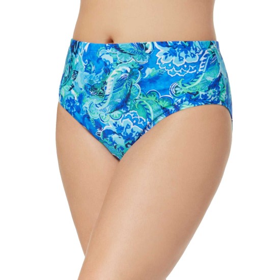 Lauren Ralph Lauren Plus Size High-waist Bikini Bottom (Blue, 18W)
