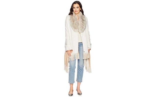 Lauren Ralph Lauren Reversible Faux-fur Collar (Natural)
