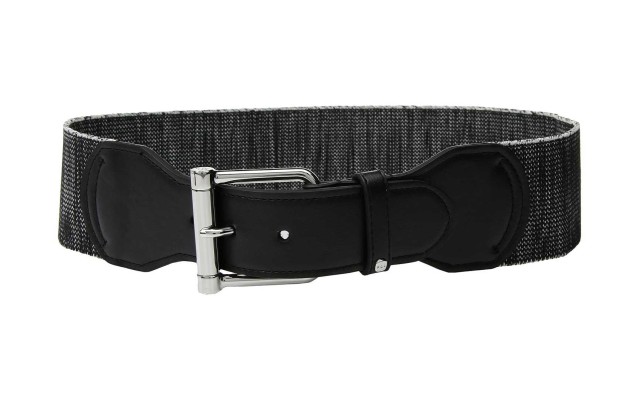 Lauren Ralph Lauren Wide Stretch Belt (Black, M)
