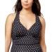 Lauren Ralph Lauren Women’s Plus Size Dot Skirted One-Piece (Black/White, 16 W)