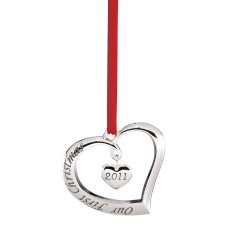 LENOX “Forevermore” Our First Christmas 2011 Ornament, Silver