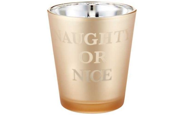  Golden Holidays Naughty or Nice Votive
