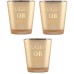  Golden Holidays Naughty or Nice Votive Lot of 5