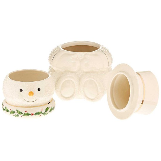  Happy Holly Days Snowman Stackable Bowls, Set of 3