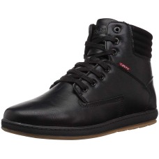 Levi’s Men’s Fletcher II Burnish II High-Top Sneakers (Black, 8)