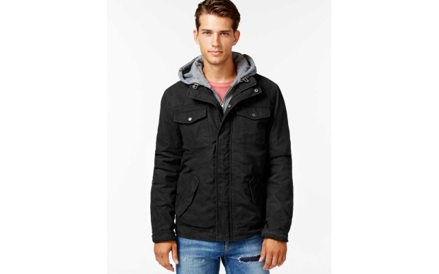 Levi’s Shortie Hoodie Jacket (Black, S)
