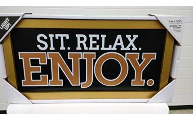Lightup Frame Sit. Relax. ENJOY Decor and Design