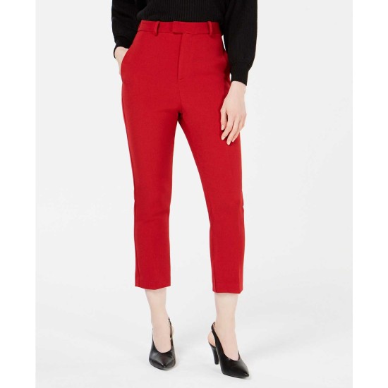 Line & Dot Rosey High-Rise Pants (Red, Large)
