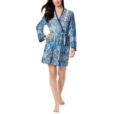 Linea Donatella Anisa Knit Paisley-Print Wrap(Navy, L/XL)